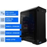 Сервер Dual ALFA Tower 763 / 2х Intel Xeon E5-2697v2 / RAM 256GB / 2x SSD 256GB / HDD 2TB / int video 0763 фото