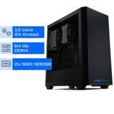 Сервер Dual ALFA Tower 679 / 2х Intel Xeon E5-2643v4 / RAM 64GB / 2x SSD 800GB / int video 01001 фото