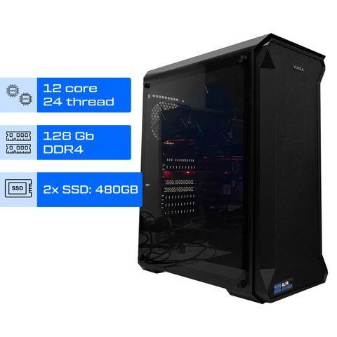 Сервер Dual ALFA Server Tower 947 / 2х Intel Xeon E5-2643v4 / RAM 128GB / 2x SSD 480GB / int video 00937 фото