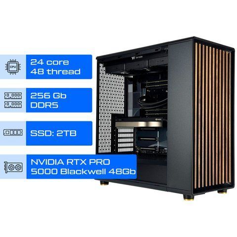 Робоча станція ALFA Pro 804 / AMD Ryzen Threadripper PRO 9965WX / RAM 256GB / SSD 2TB / NVIDIA RTX PRO 5000 Blackwell 48GB 0804 фото