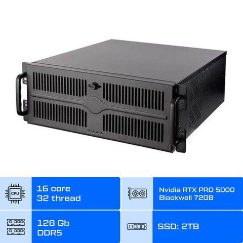 Робоча станція AI ALFA Pro 1298 / Intel Xeon w5-3525 / RAM 128GB / SSD 2TB / Nvidia RTX PRO 5000 Blackwell 72GB  01298 фото