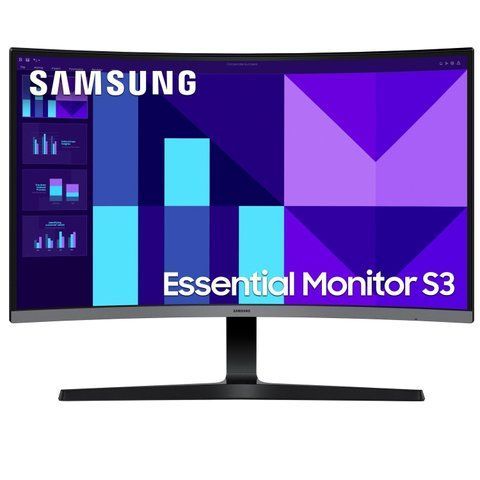 Монiтор Samsung 27" Essential S3 S27D390G (LS27D390GAIXUA) VA Black Curved 100Hz 100764 фото