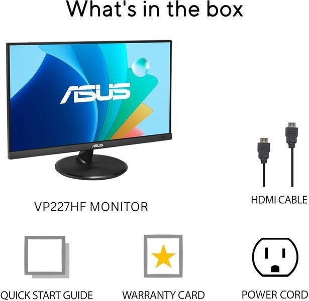 Монитор Asus 21.45" VP227HF (90LM0880-B01O71) VA Black 100Hz 100407 фото